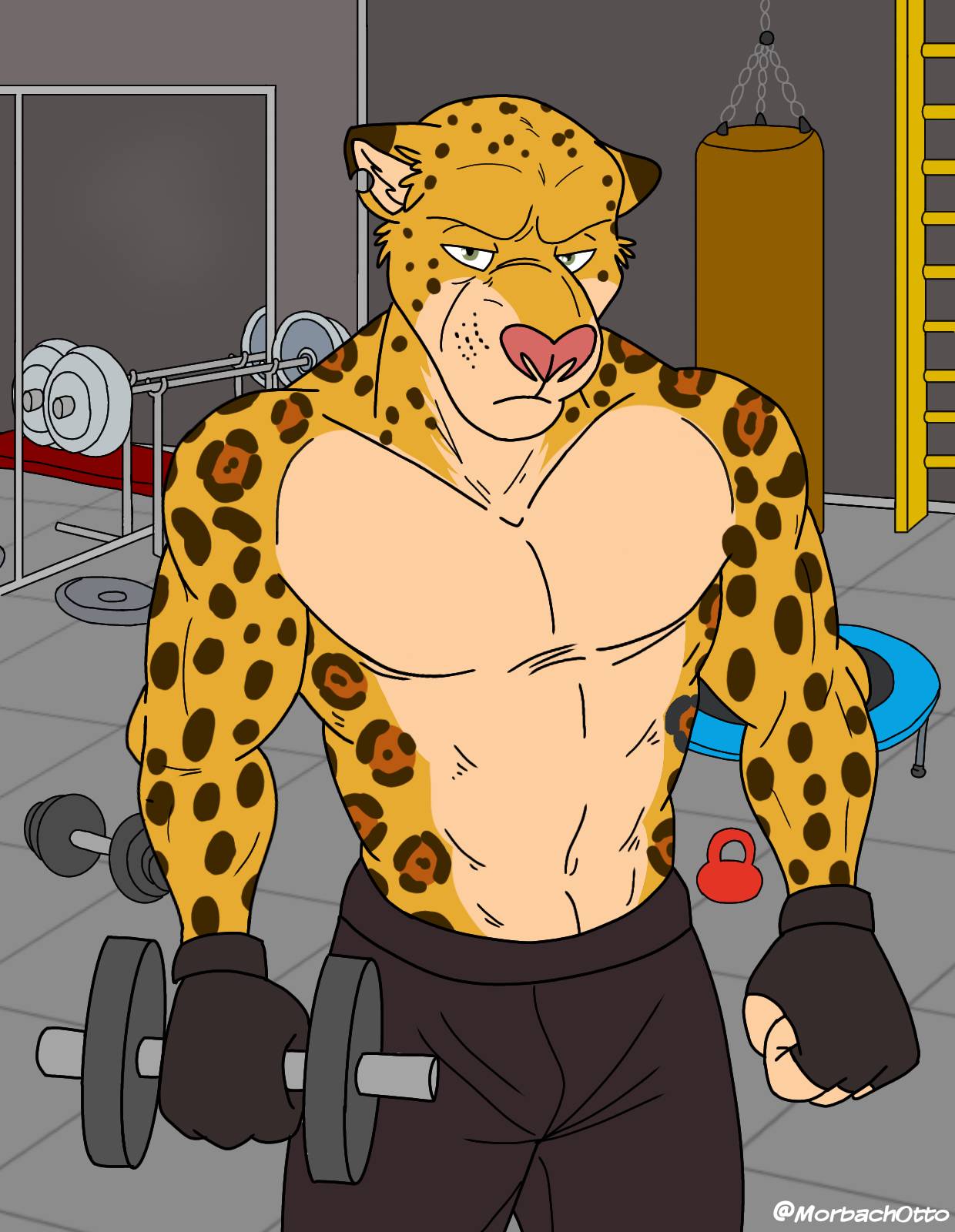 Ruda holding his weight (updated). by OttoMorbach2006 on DeviantArt