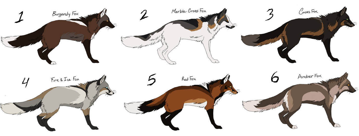 Fox Adoptables by Silverwuff on DeviantArt.