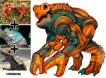 Creature Design Combo- Crab, Frog, T-Rex