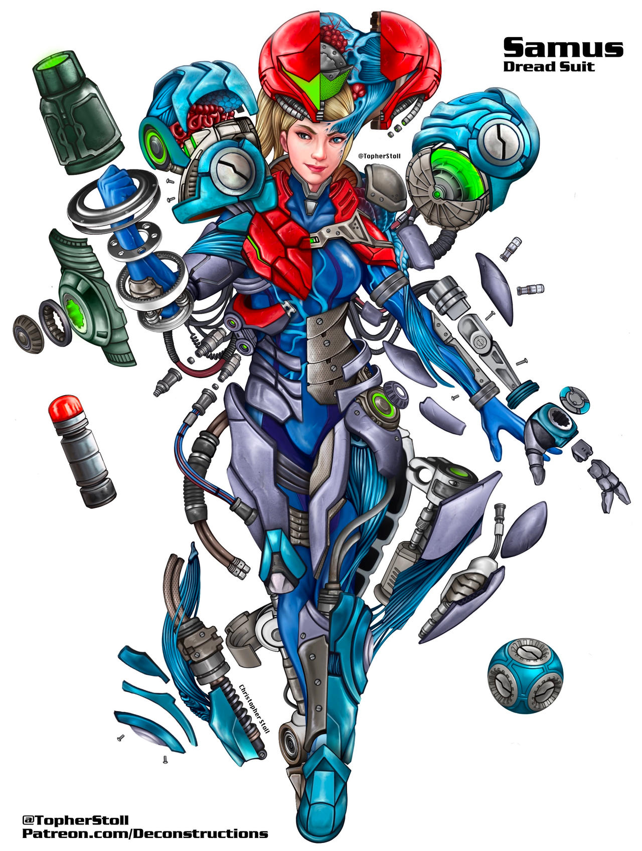 Samus Dread Suit Deconstructed Cross-Section by Christopher-Stoll on ...