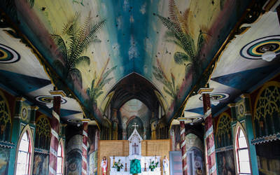 Inside Church in Kona Kailua Hawaii