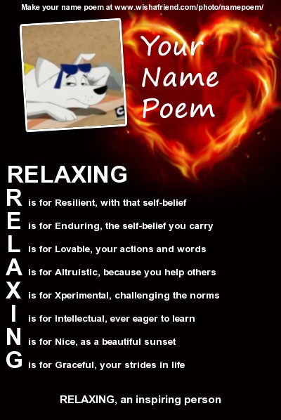 Relaxing Name Poem