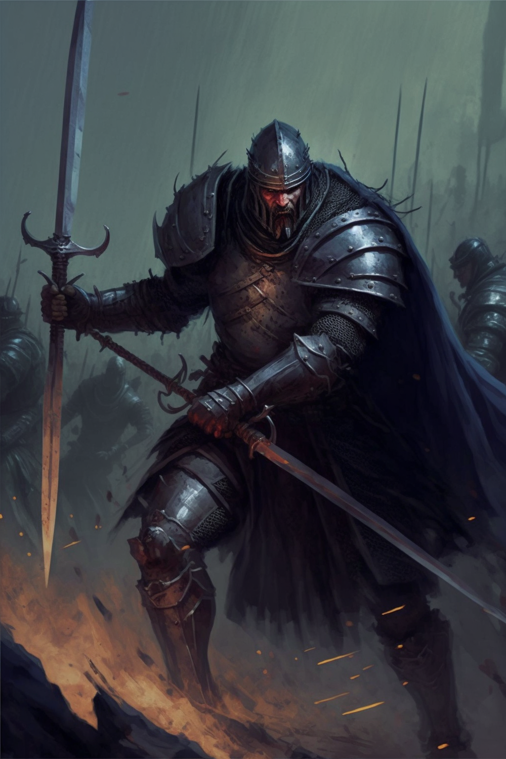 Humans Magic Knight Human knight in battle by edemfrost on DeviantArt