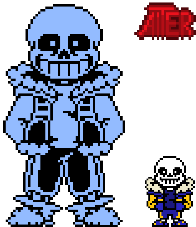 Outertale Icon OuterTale Sans battle and overworld Sprites by AlternativeFell on ...