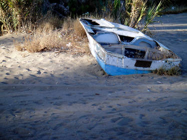 beached boat