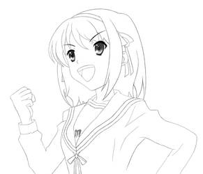 Haruhi lineart