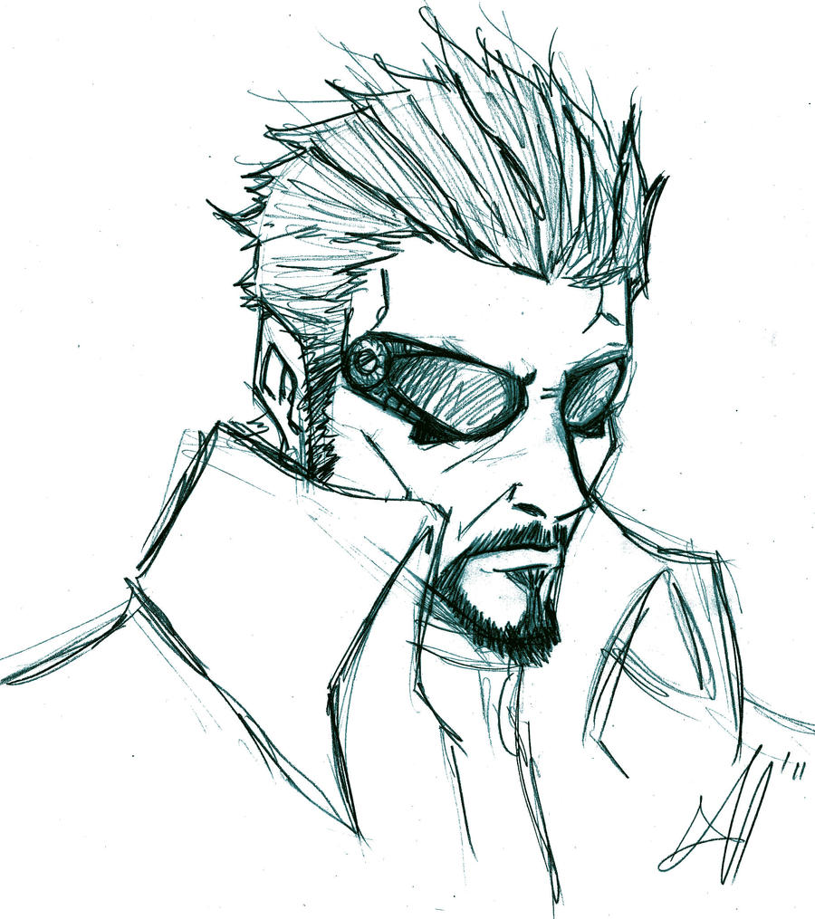 Adam Jensen pencil quickie