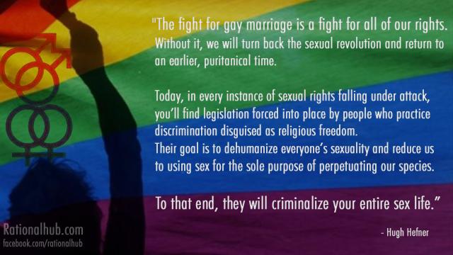 The fight for gay marriage..