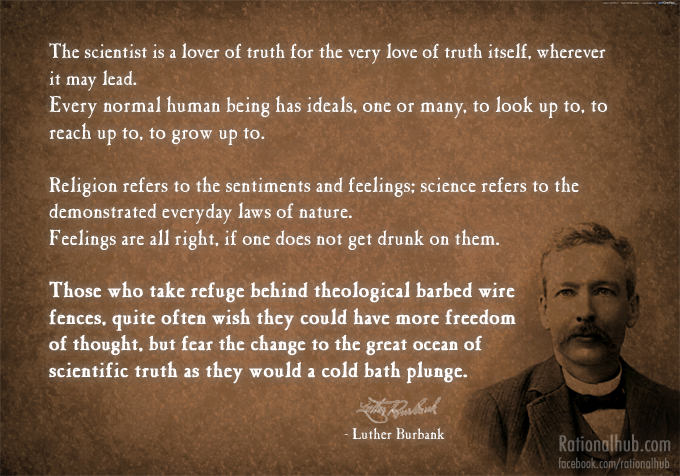 Science and fear of change by Luther Burbank..