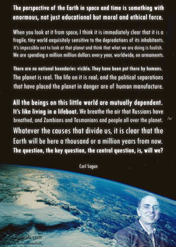 Carl Sagan on the cosmic perspective..