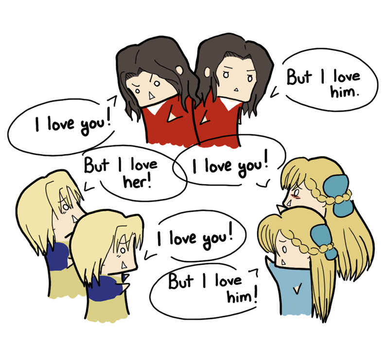 'Contorted Love Triangle' by WeebleClock