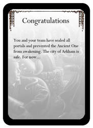 Arkham Horror - Congrats!