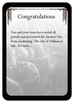 Arkham Horror - Congrats!