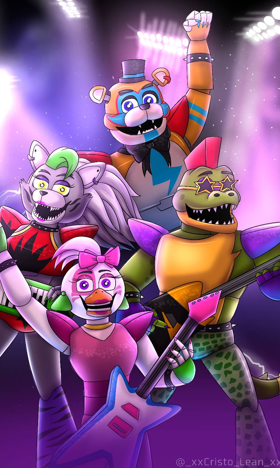 Glamrocks Animatronics Fnaf security breach by CristoLean123 on