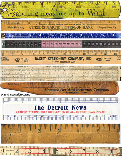 Very Vintage Wooden Rulers by UncommonAnnie on DeviantArt