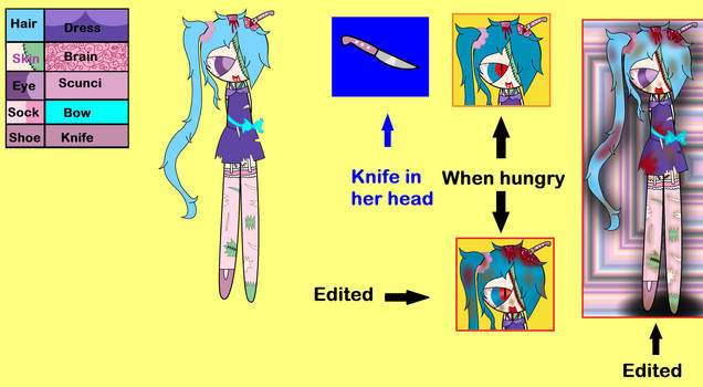 Zoey the Zombie reference sheet