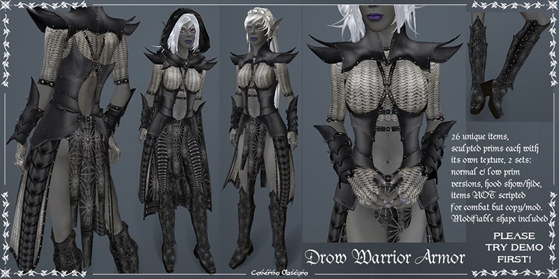 Drow Warrior Armor set