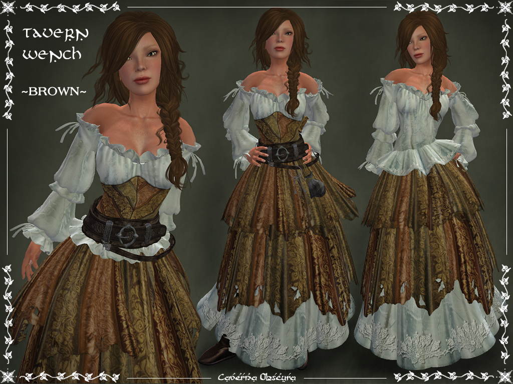 Tavern Wench Outfit -BROWN-