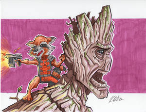 Groot And Rocket sketch