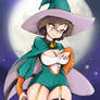 Minina in witch costume