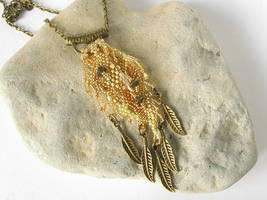 Yellow Golden Freeform Necklace by Aqvatali