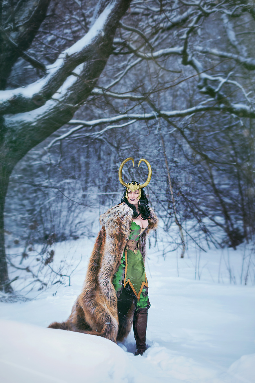 Loki in snow