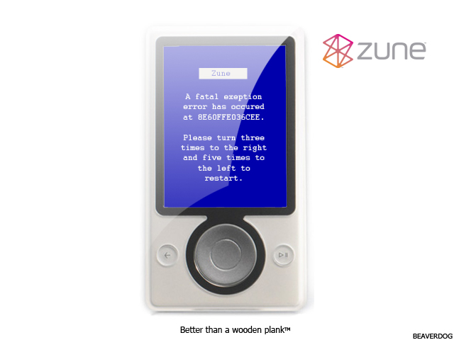 Zune Bluescreen