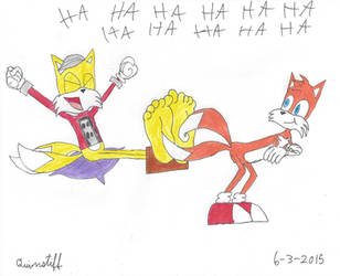 Tails tickles Miles by Quinstiff