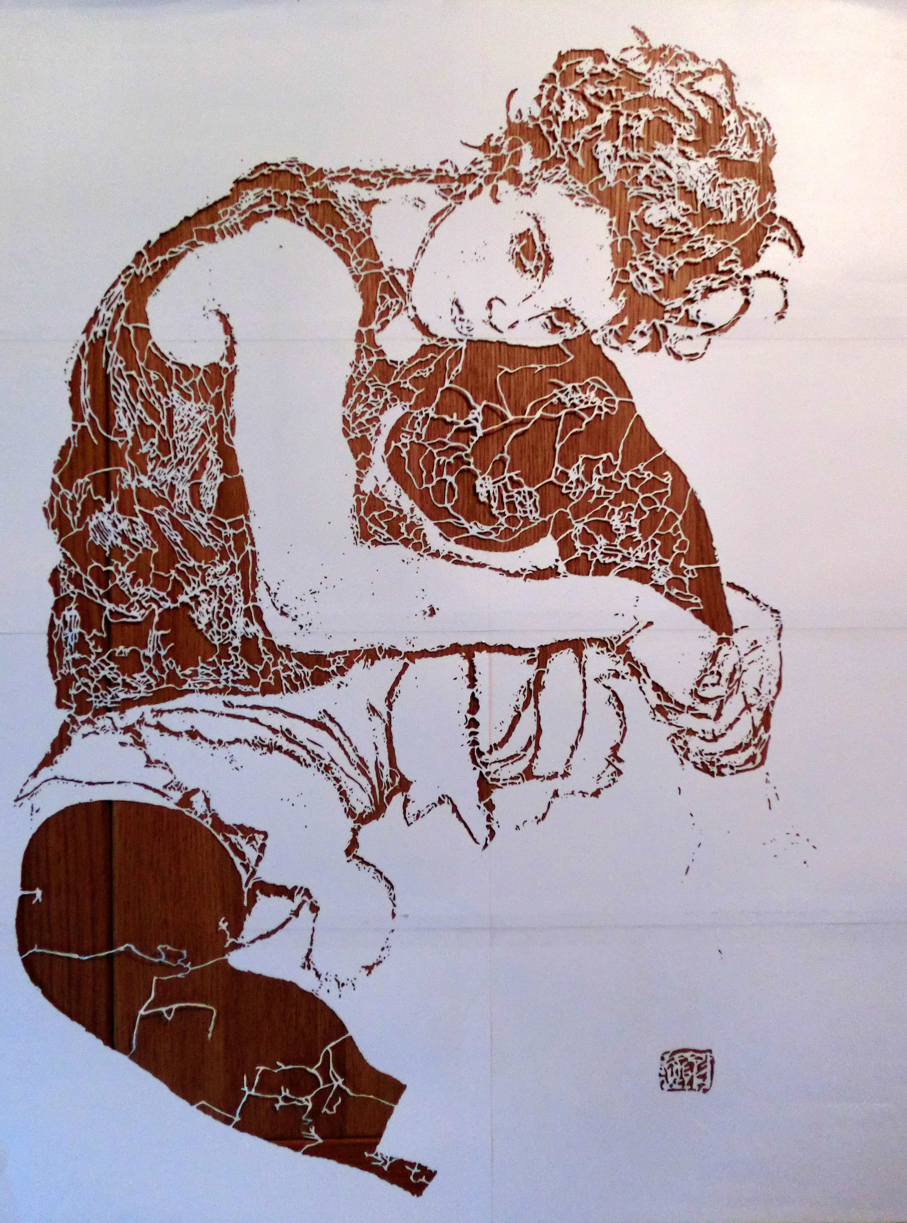 Schiele's 'The Artist's Wife' Stencil