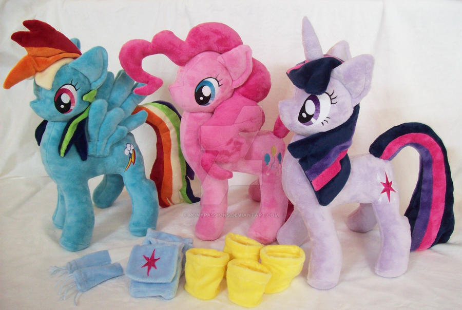 Dashie, Pinkie , Twilight Custom Plush Group photo