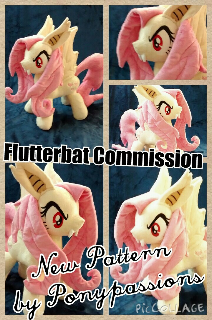 MLP Flutterbat Plush New Pattern by Ponypassions