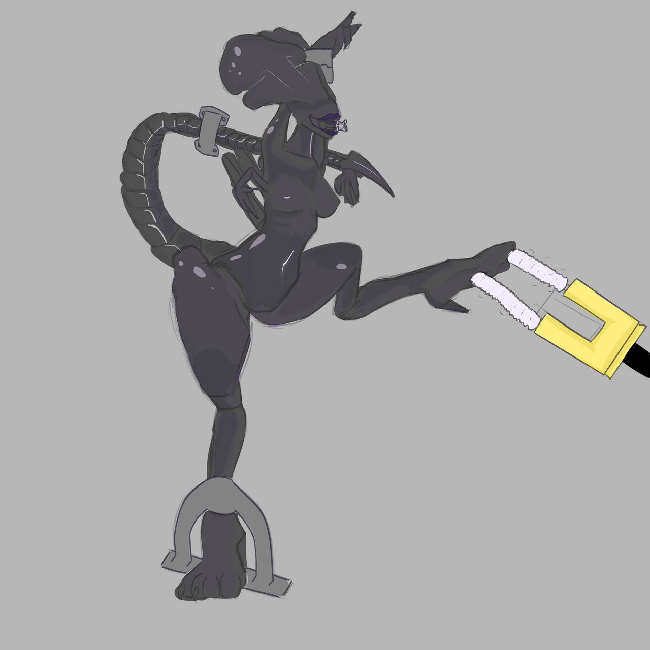 Spooktober: Xeno Queen contained and tickled