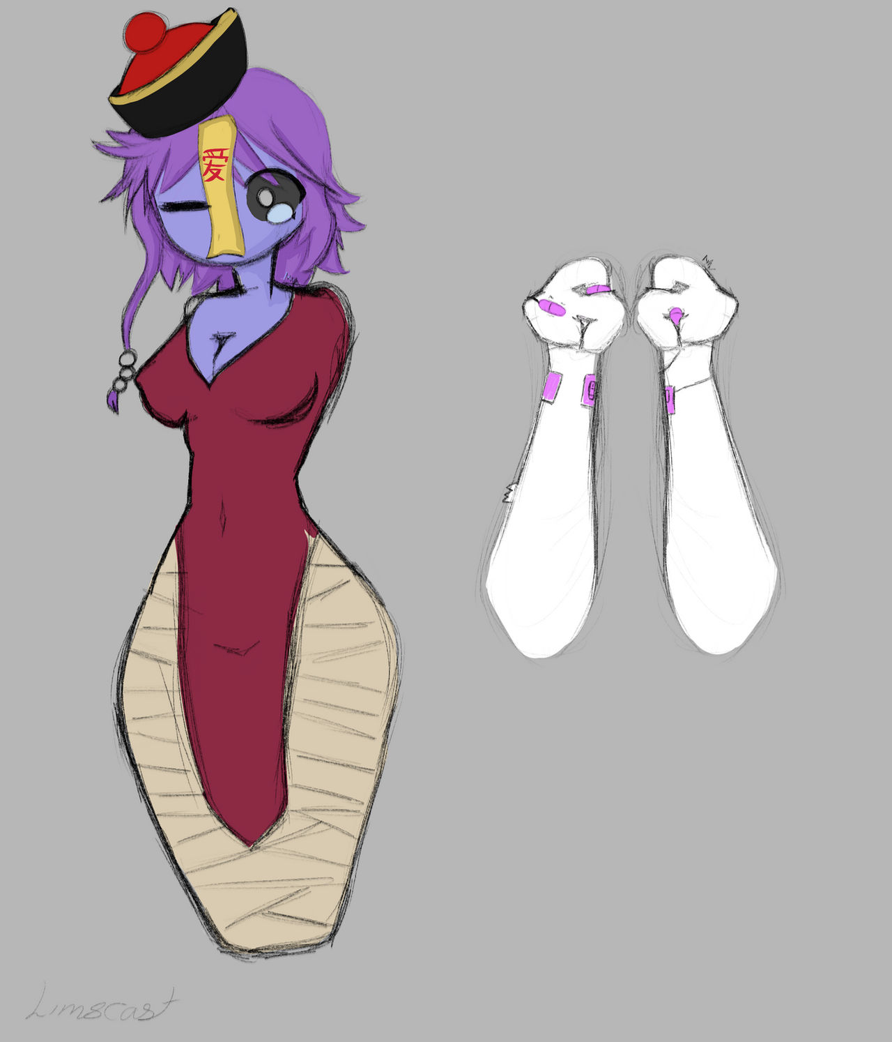 Ying Yue (O.C.) half mummified and tickled