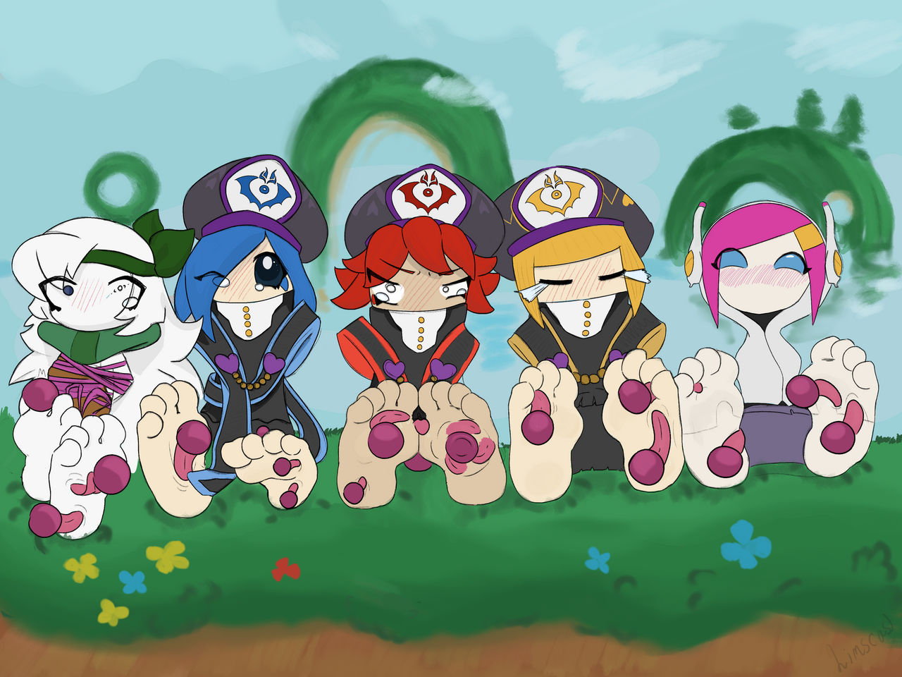 Commission: Kirby characters tickled! (Variant 3)