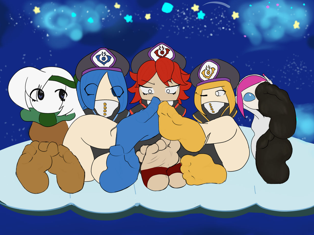 Comm: Kirby characters tickled p.2(var2/10 socks)