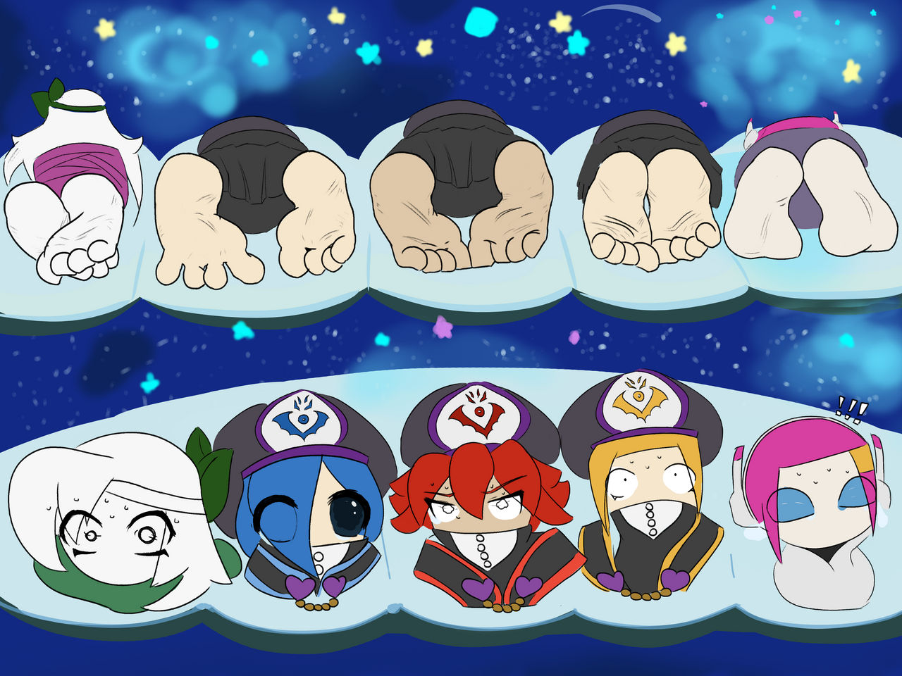 Comm: Kirby characters tickled p.2(var3/10 bf)