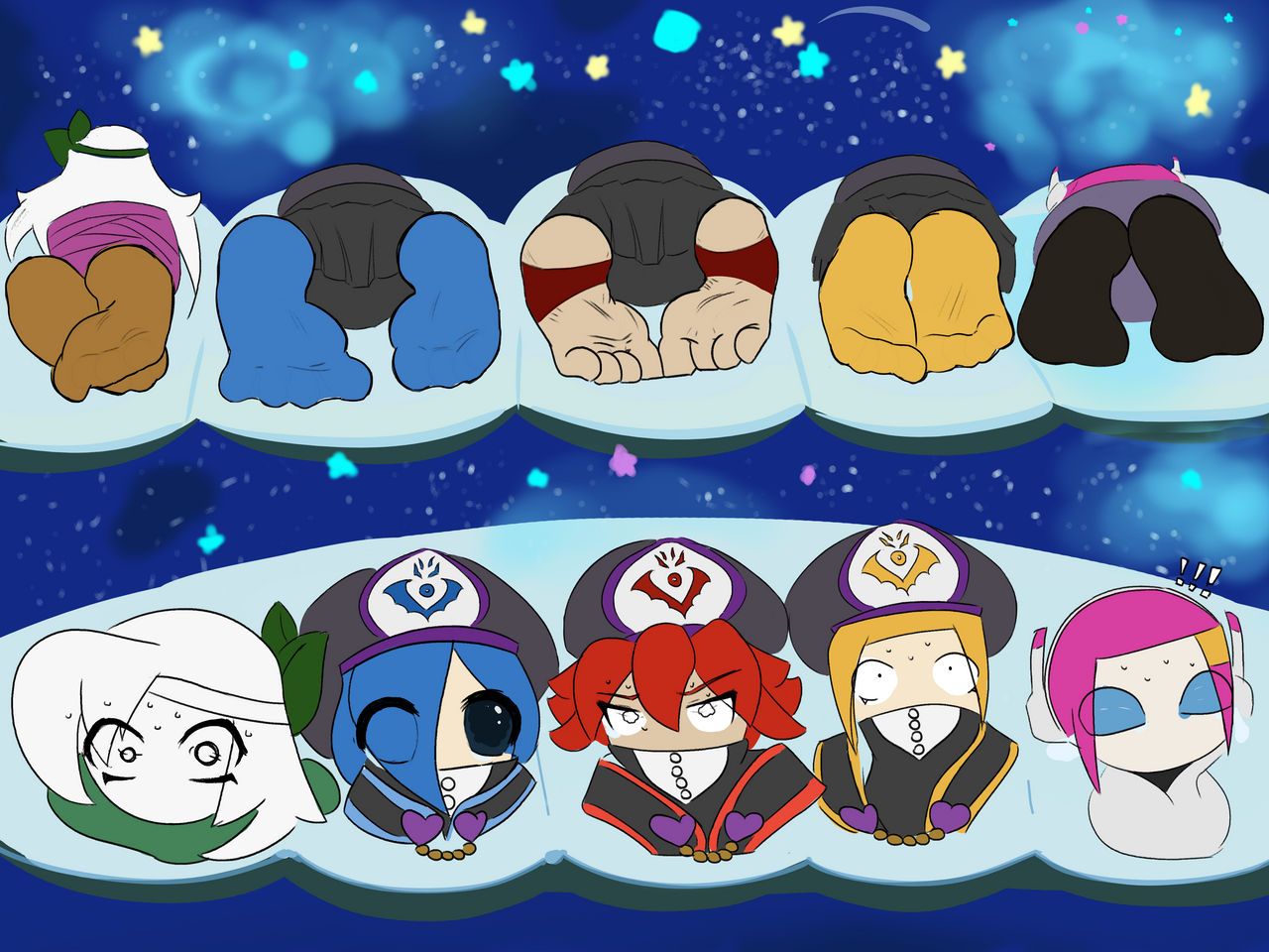 Comm: Kirby characters tickled p.2(var4/10 socks)