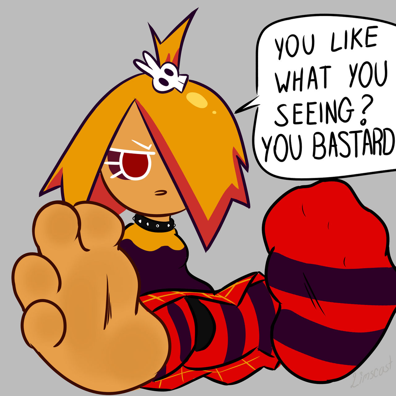 Mustard cookie showing off