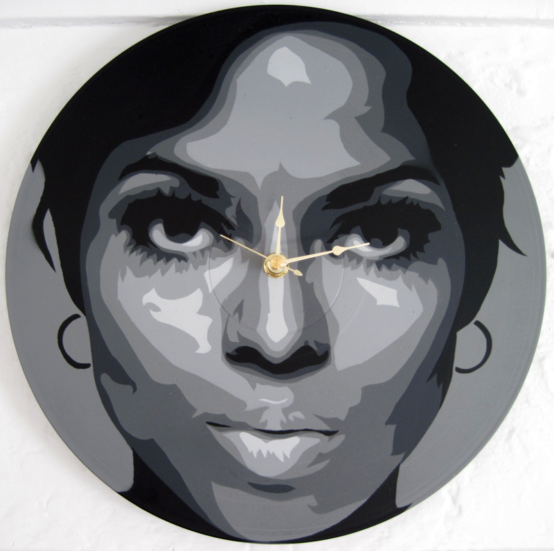 Diana Ross Vinyl Clock