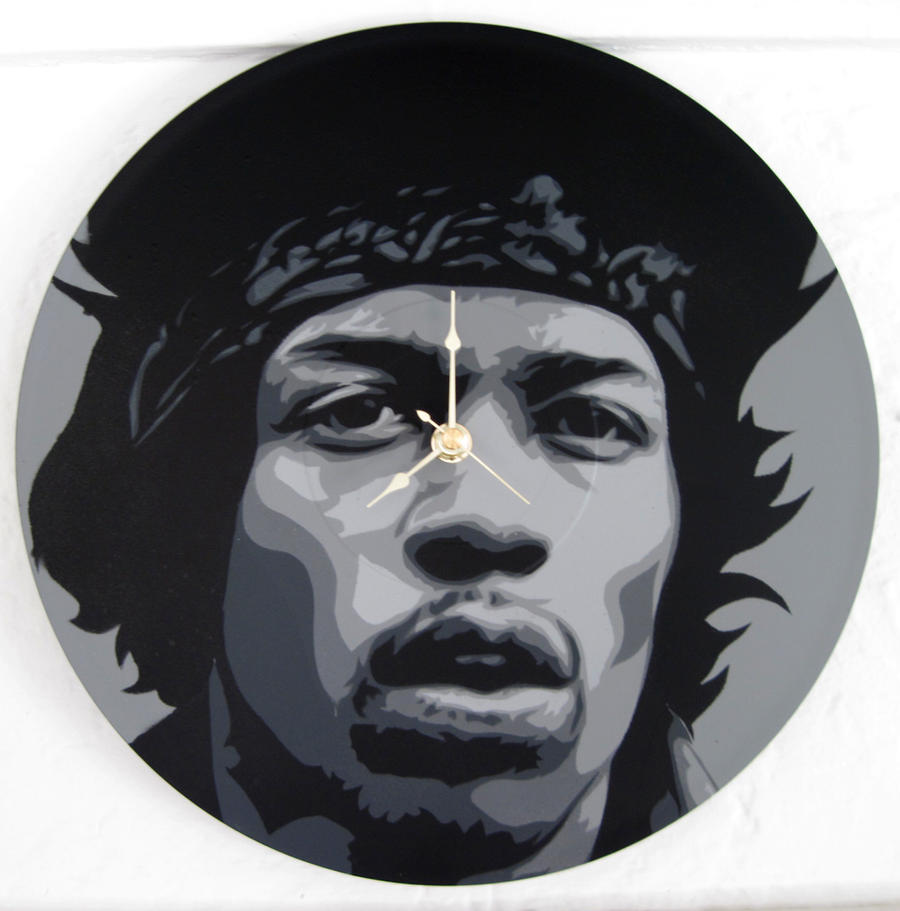 Jimi Hendrix Vinyl Clock