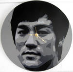 Bruce Lee Vinyl Clock by Gcrackle1