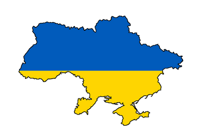 Ukraine Flag Map