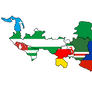 North Caucasus Flag Map