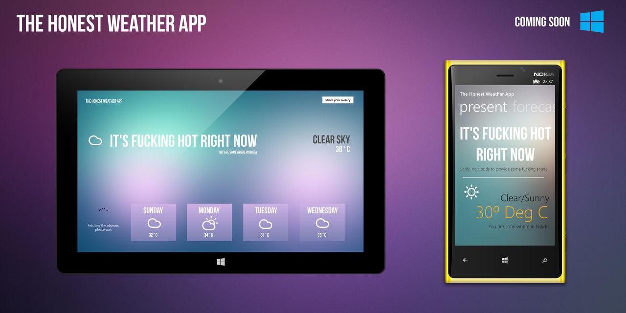 The Honest Weather App by suyashsrijan