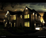 3D - House by Night by AlexandreGuilbeault
