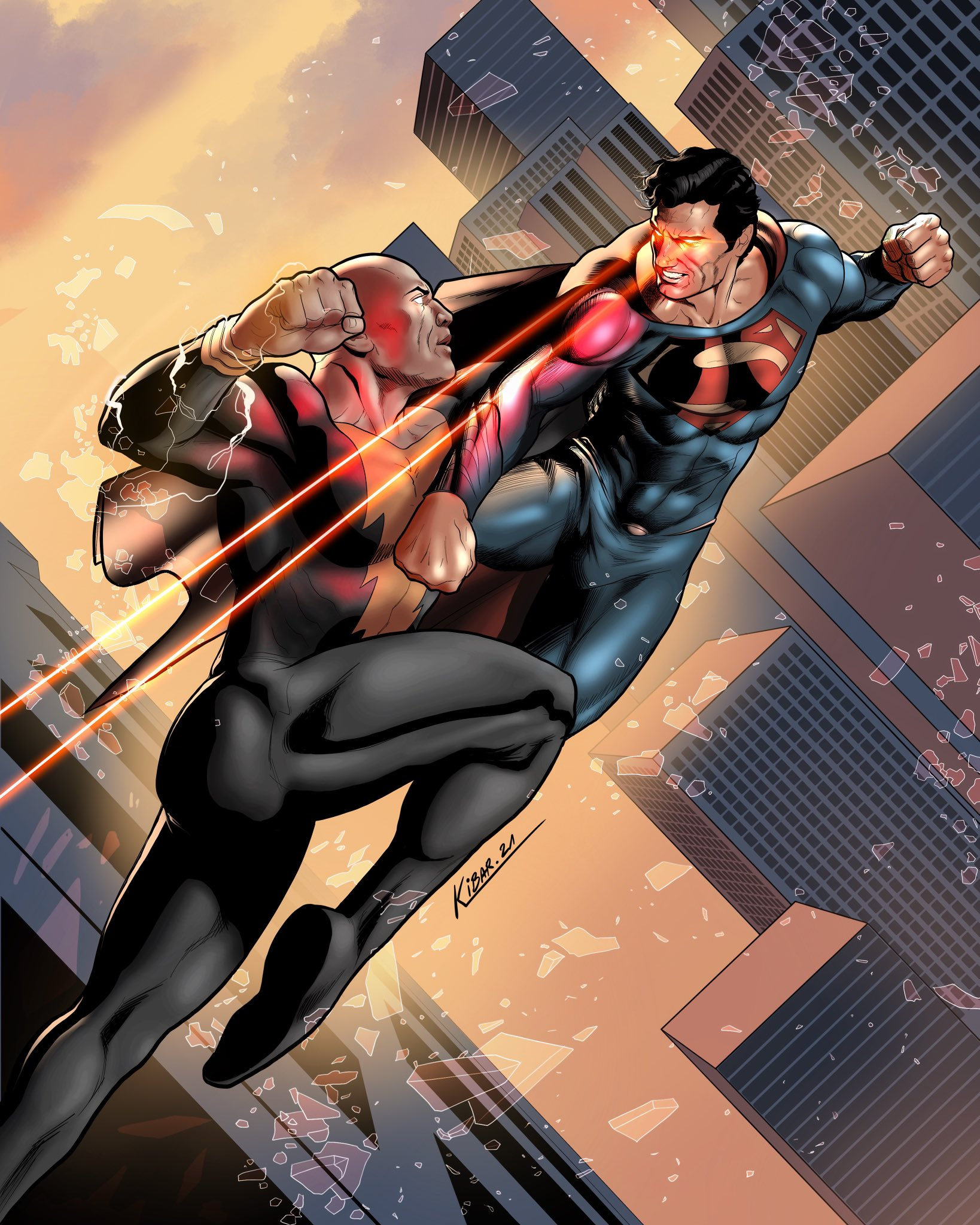 Superman vs Black Adam by Mohamme on DeviantArt