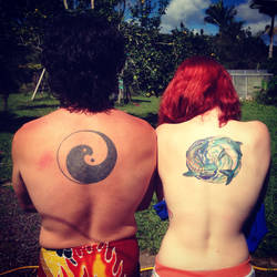 MAtching yin-yang tattoos