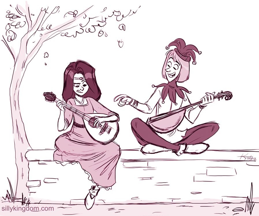 Music lessons in the garden