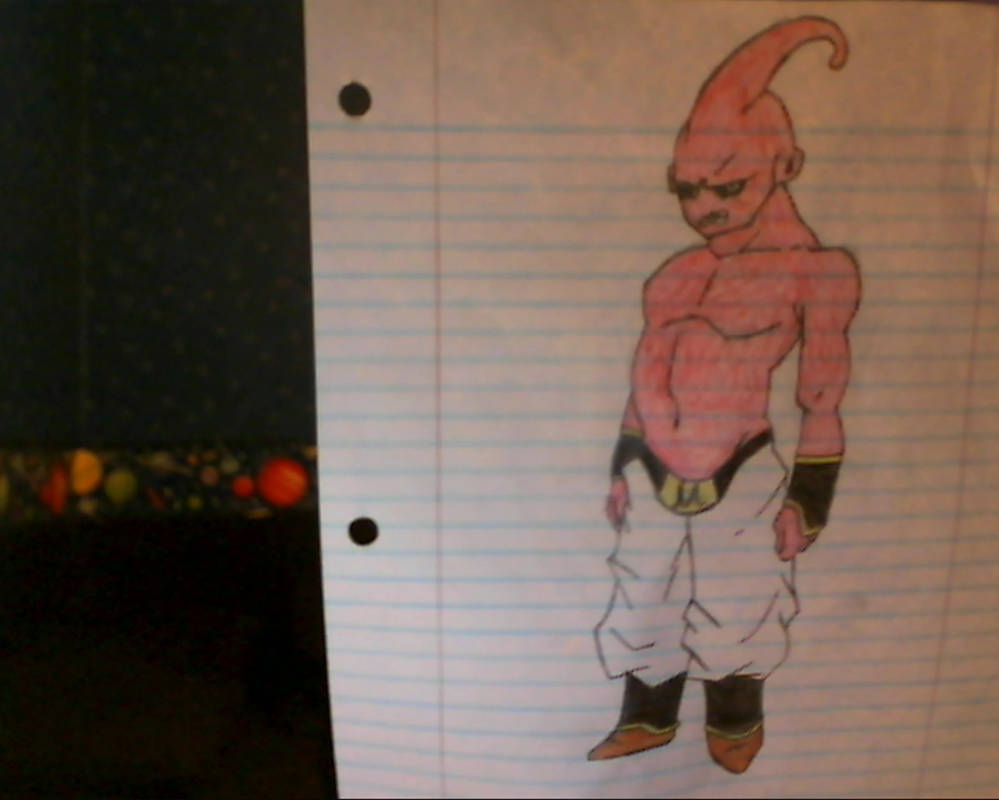 Kid Buu Drawing: colored by lioganda on DeviantArt