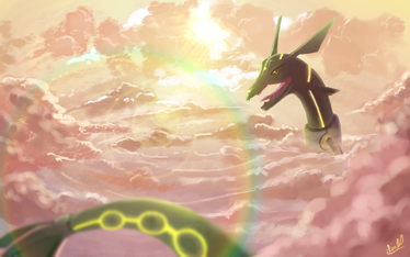 Rayquaza- across the sky